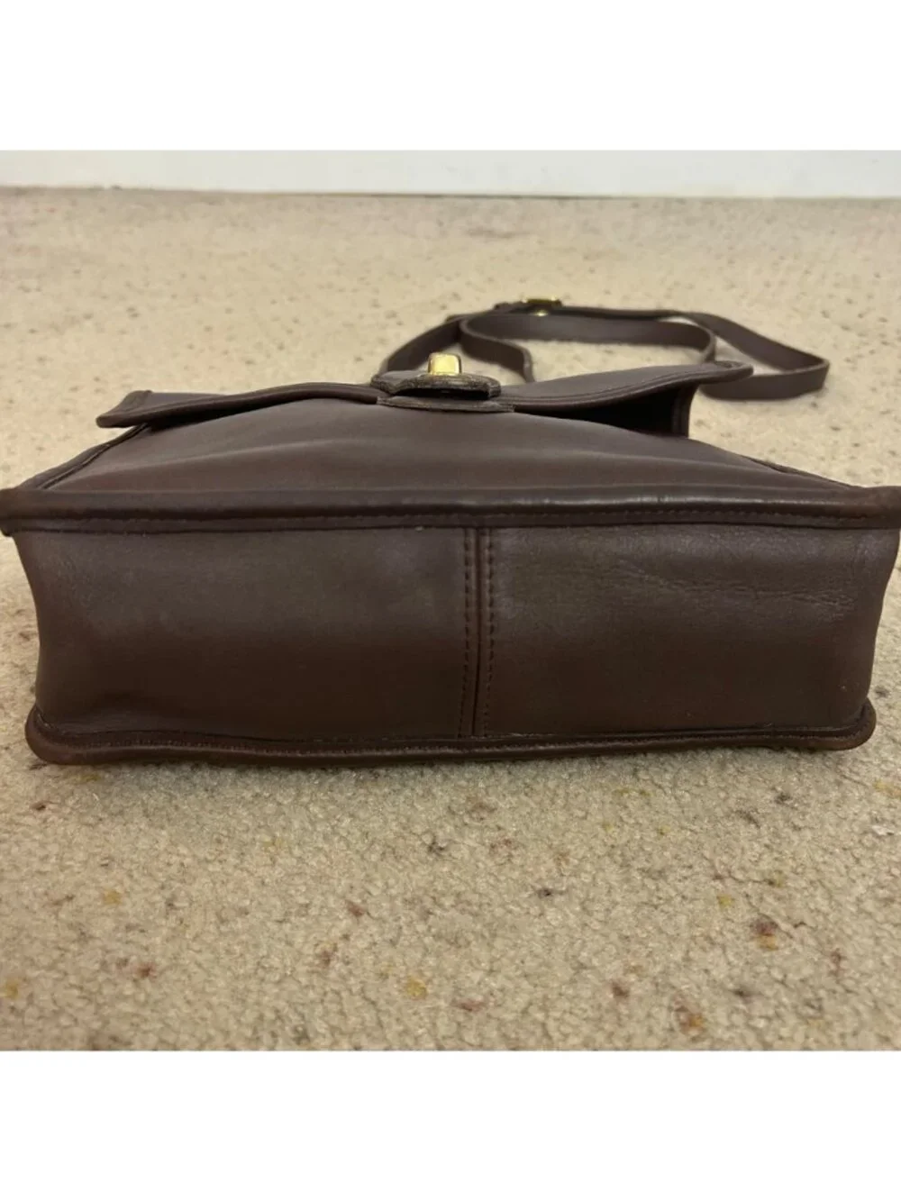 Vintage Coach Willis 9927 Brown Leather Crossbody Satchel Shoulder Bag Women's